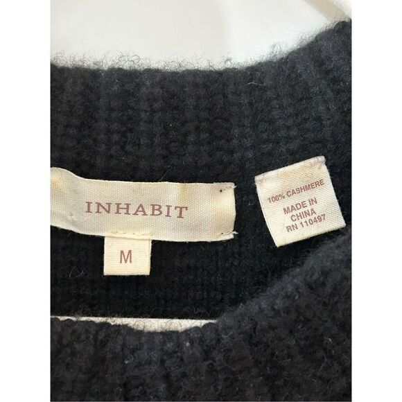 Inhabit Knitted Pullover 100% Cashmere Sweater Women's Black Size Medium - Picture 5 of 5